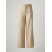 High-Waisted Wide-Leg Linen Trousers