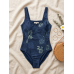 Tropical Print One-Piece Swimsuit