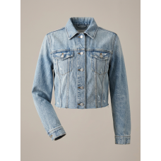 Cropped Denim Jacket - Light Wash Cropped Denim Jacket - Light Wash